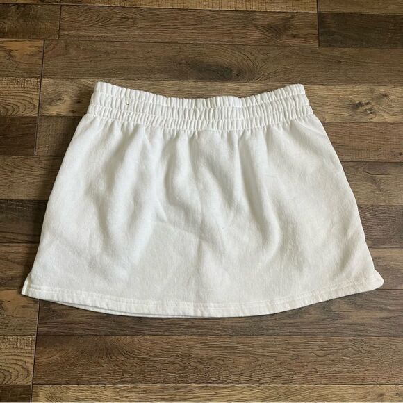 White Cotton Terry Mini Skirt XS By Victoria’s Secret Pink - Picture 2 of 4